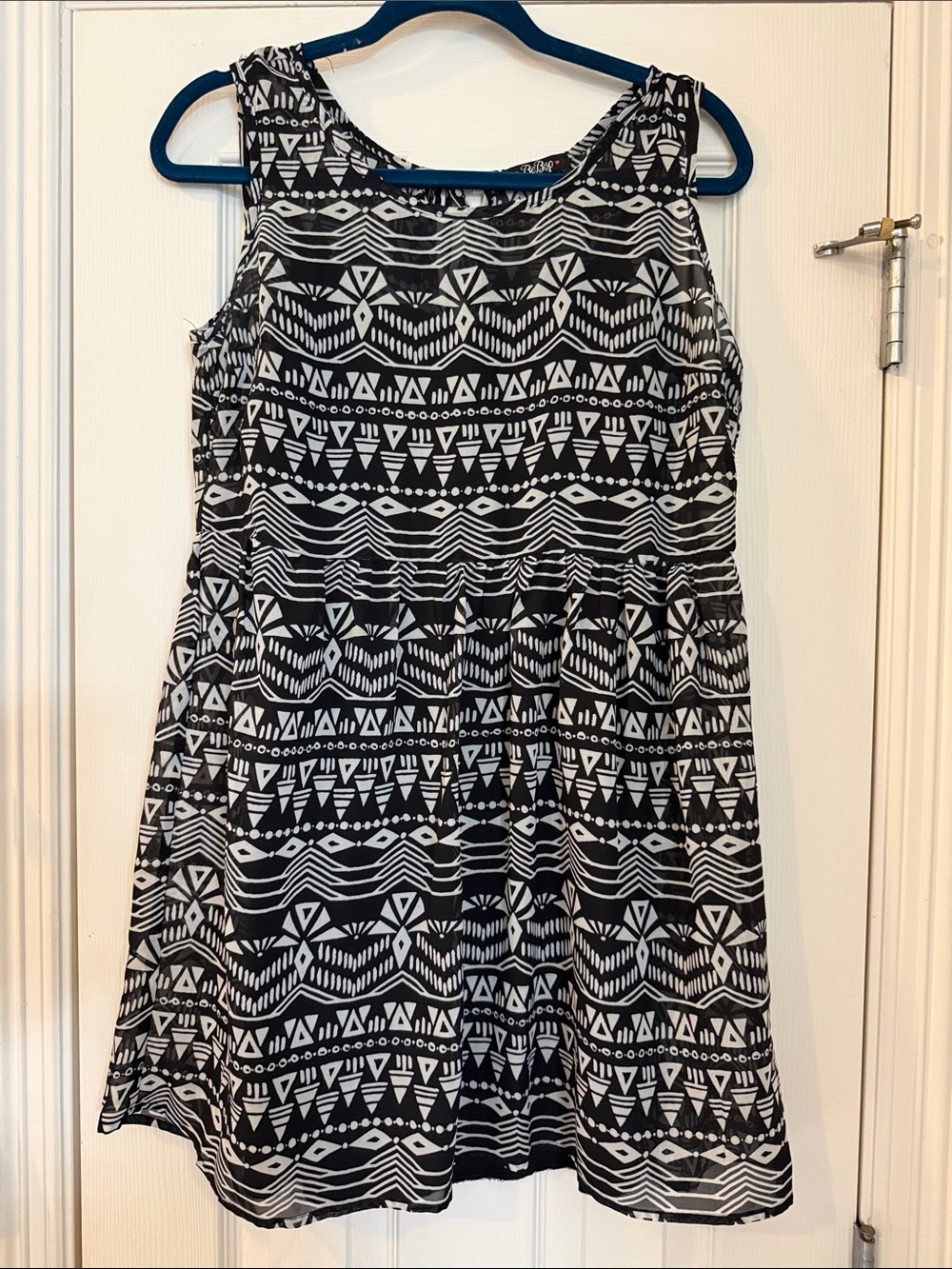 BeBop Black & White Tribal Print Mini Dress